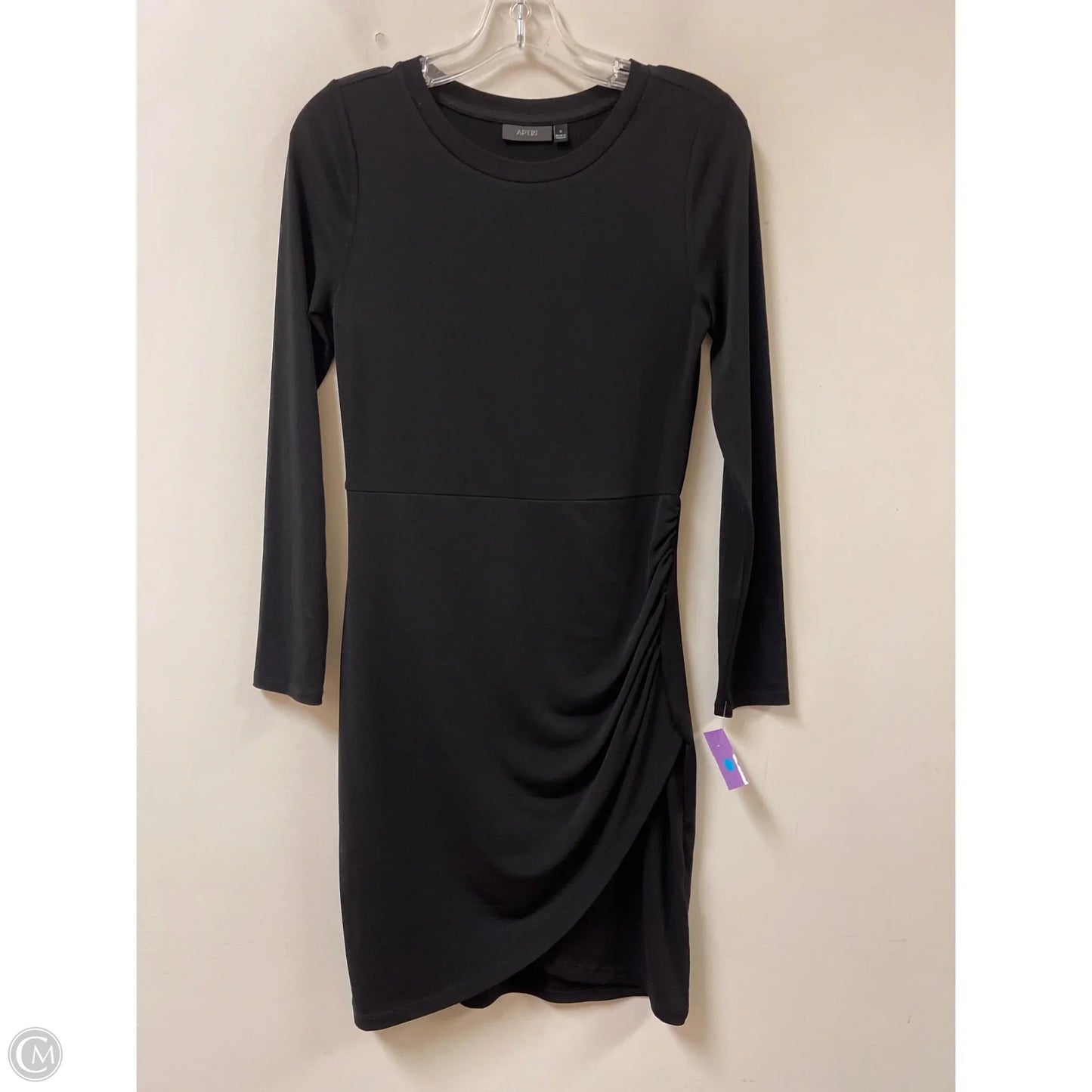 Dress Casual Midi By Apt 9 In Black, Size: S