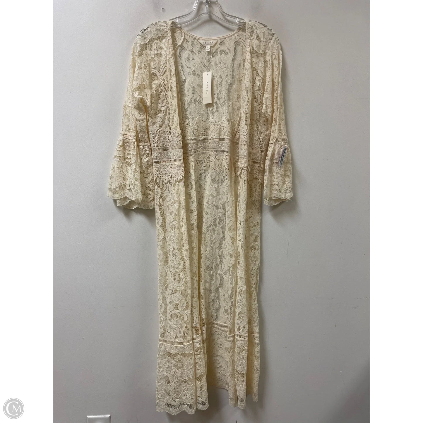 Sweater Cardigan By Adiva In Cream, Size: S