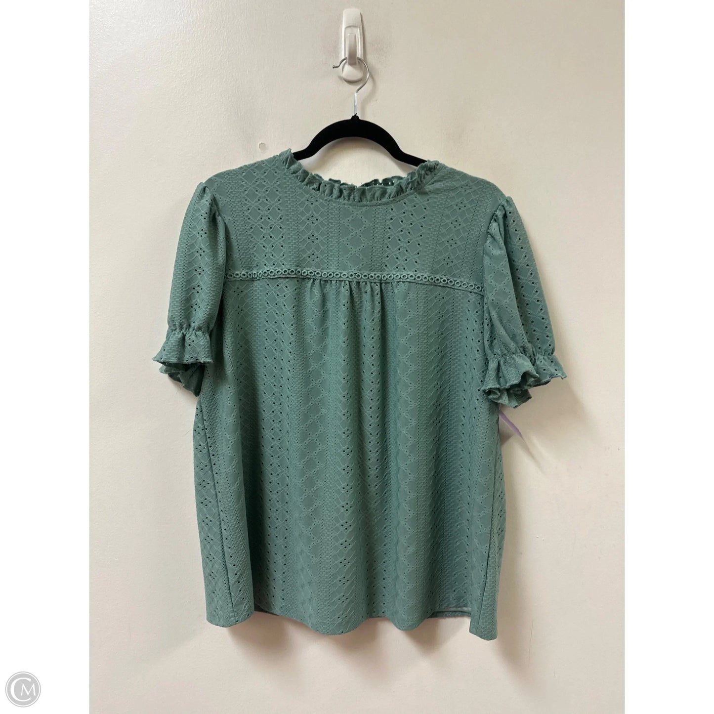 Top Short Sleeve By Prettygarden In Green, Size: L