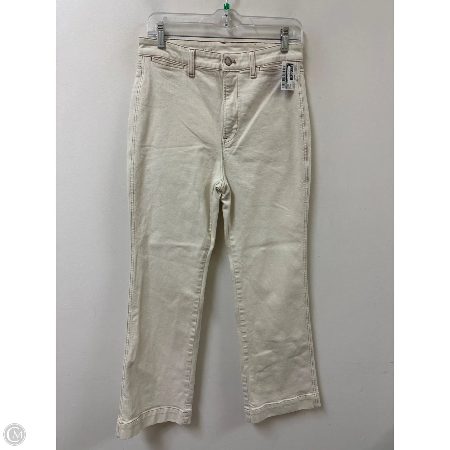 Jeans Flared By Talbots In Cream, Size: 8p