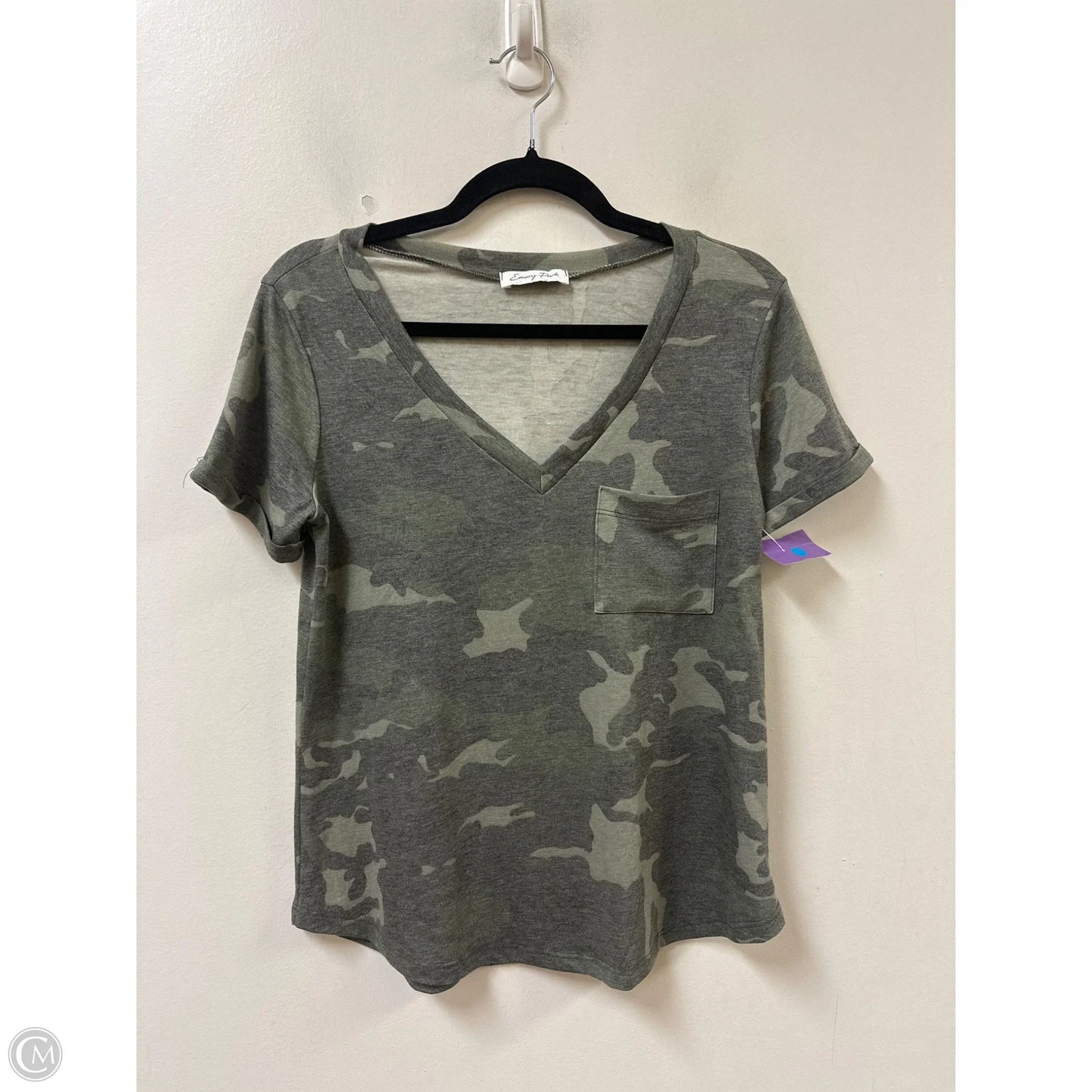 Top Short Sleeve By Emory Park In Camouflage Print, Size: S