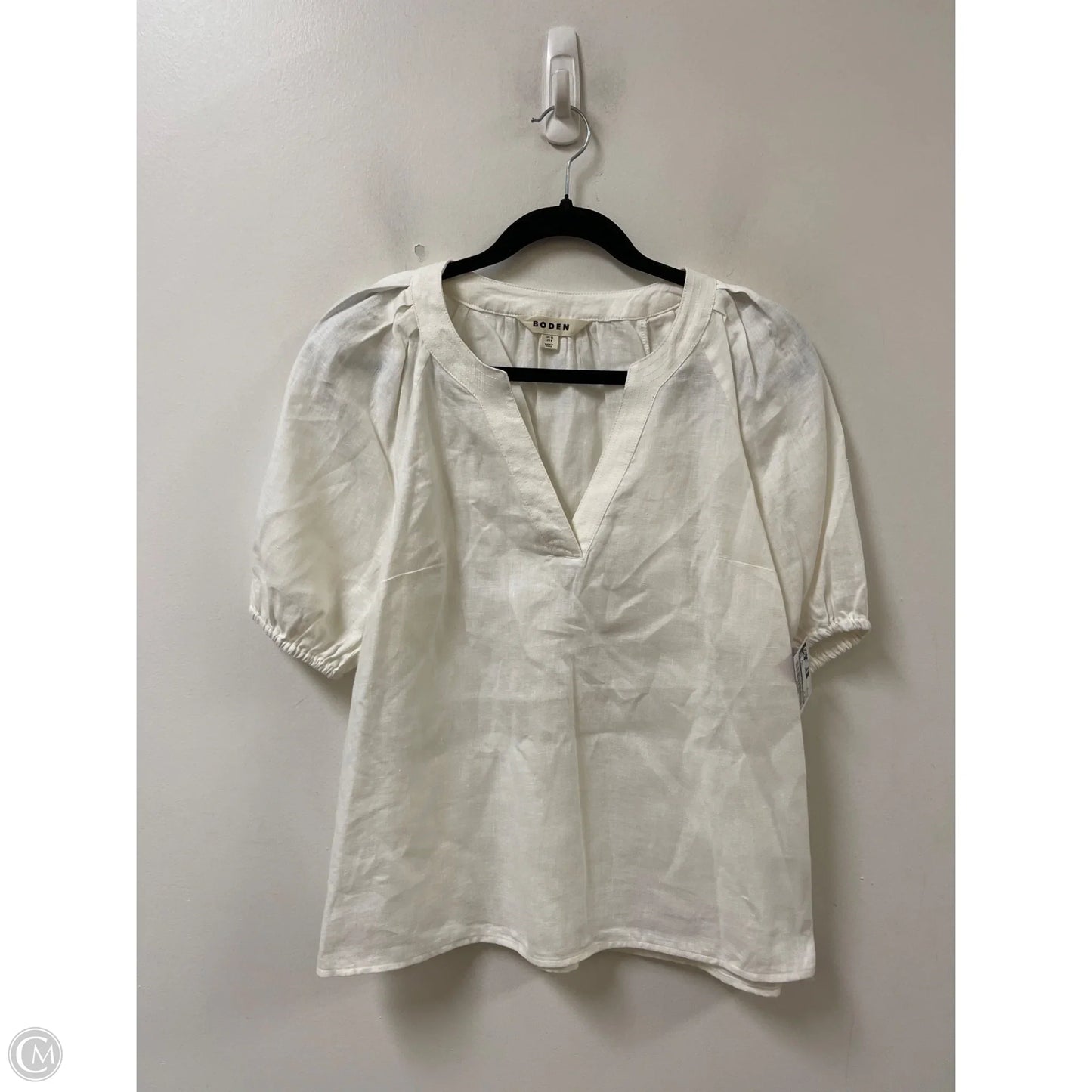 Top Short Sleeve By Boden In White, Size: M