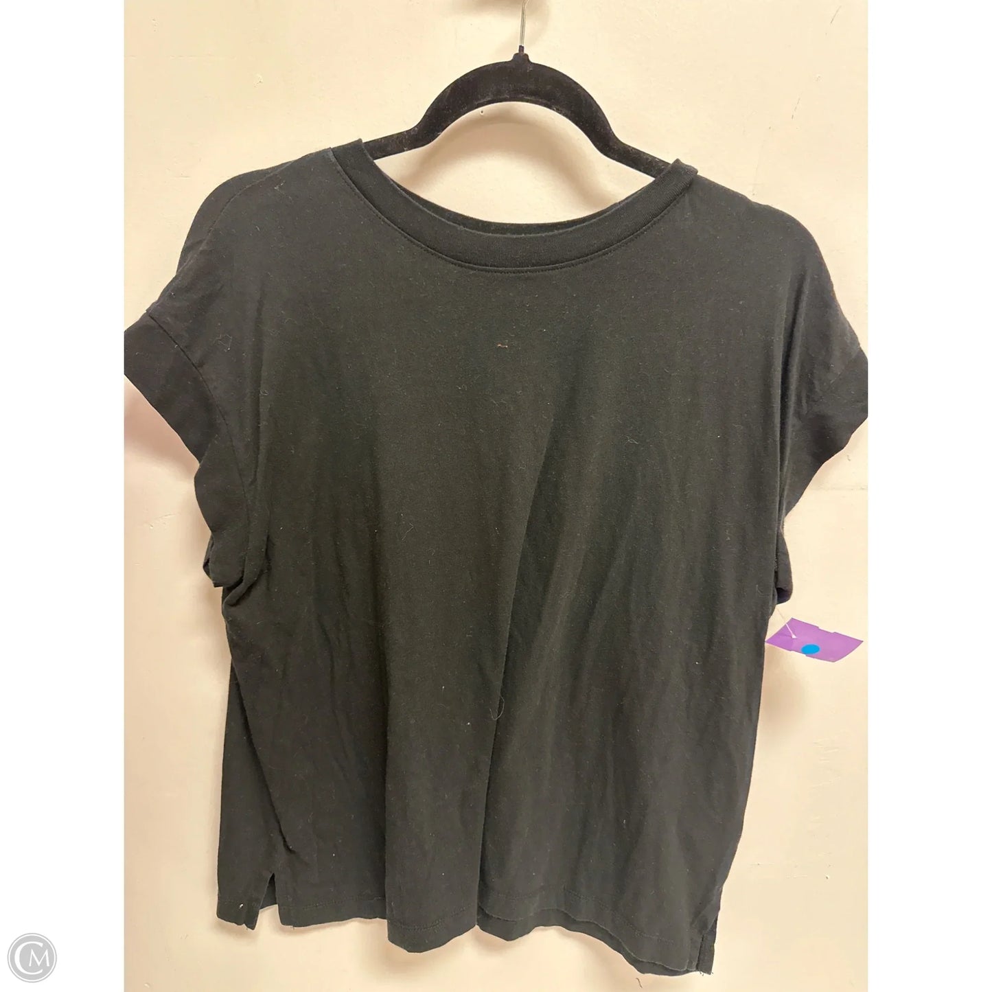 Top Short Sleeve By A New Day In Black, Size: L