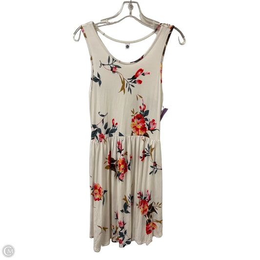 Dress Casual Midi By Clothes Mentor In White, Size: L