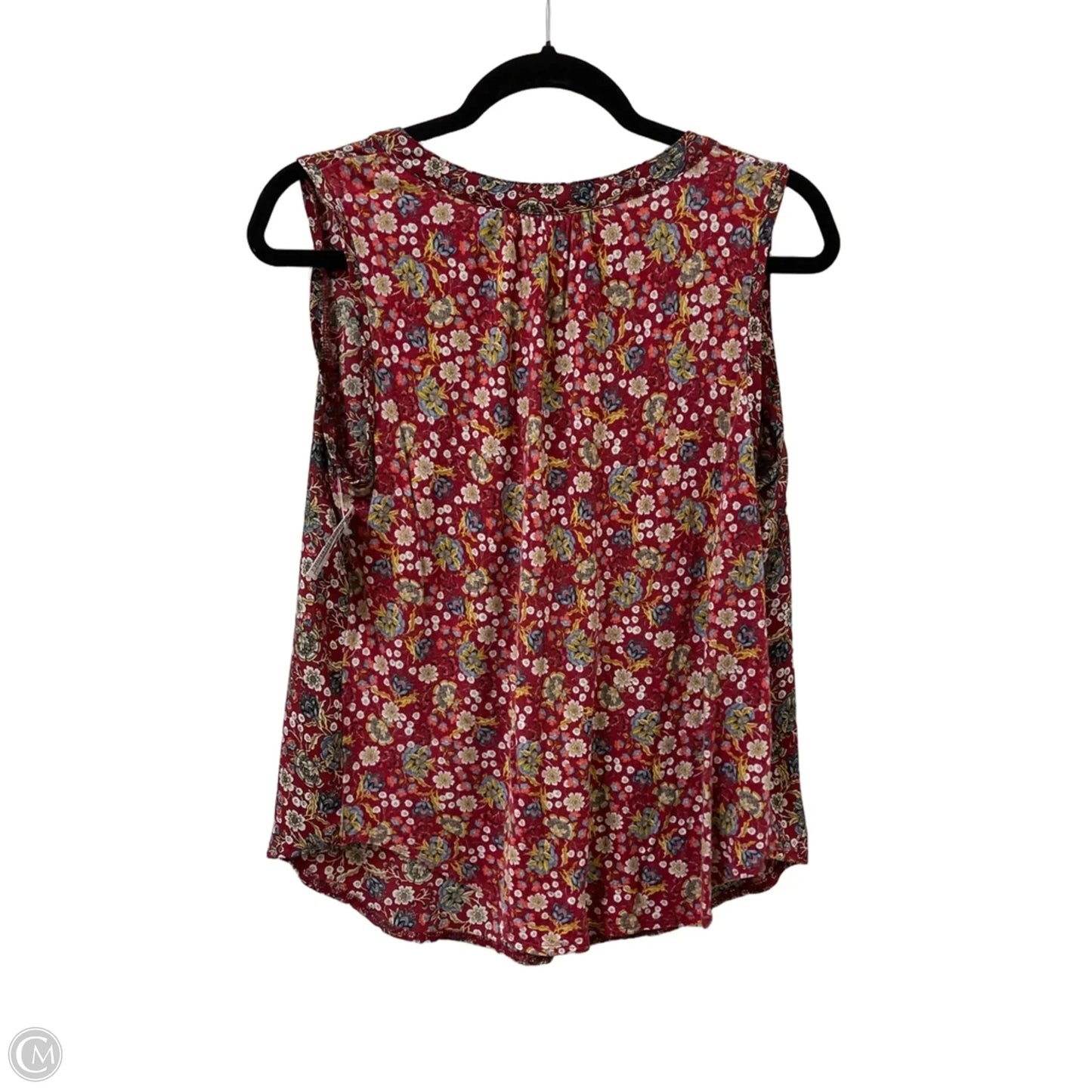 Top Sleeveless By Loft In Red, Size: M