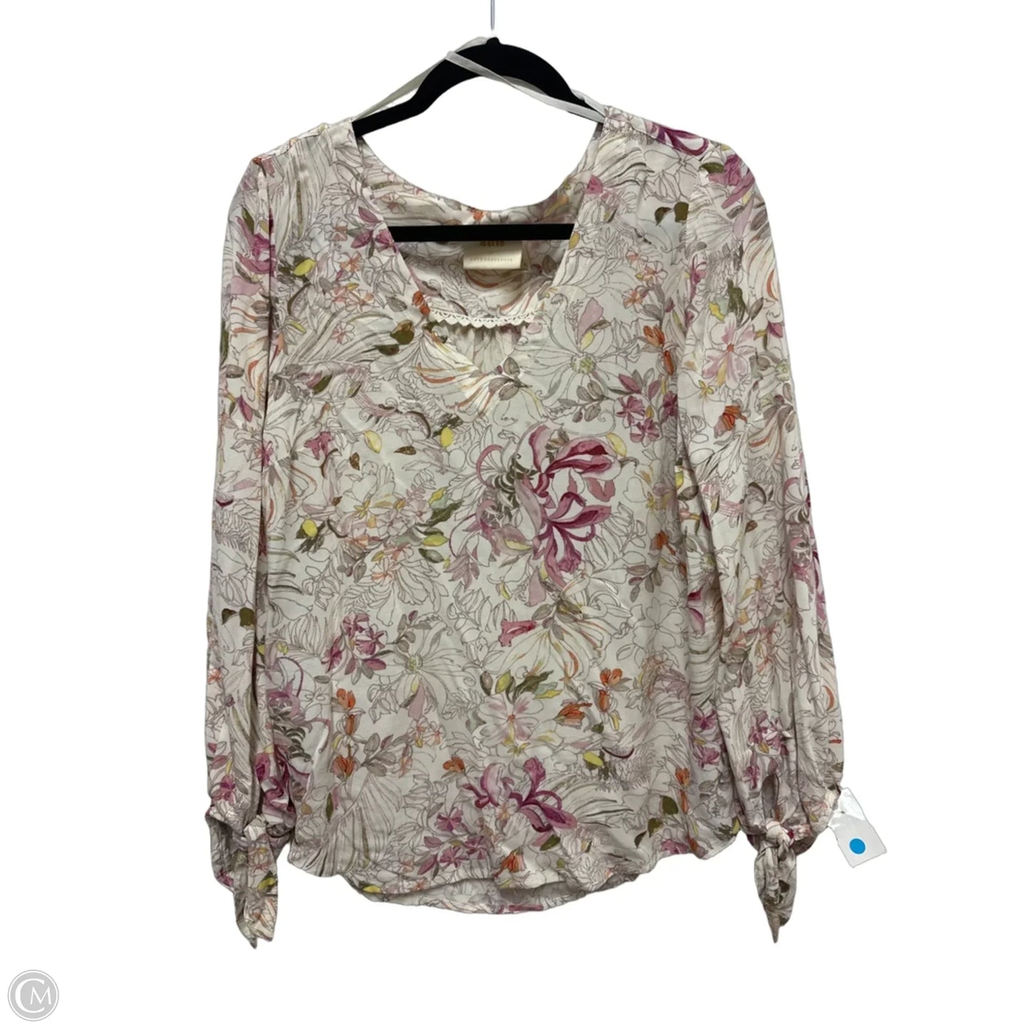 Top Long Sleeve By Maeve In Cream, Size: S