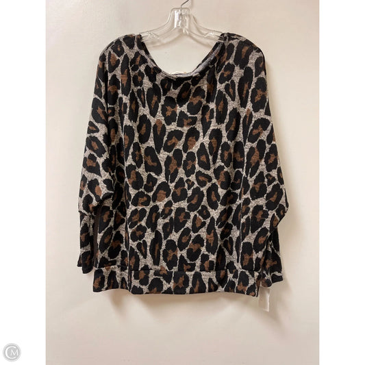 Top Long Sleeve By Clothes Mentor In Animal Print, Size: L