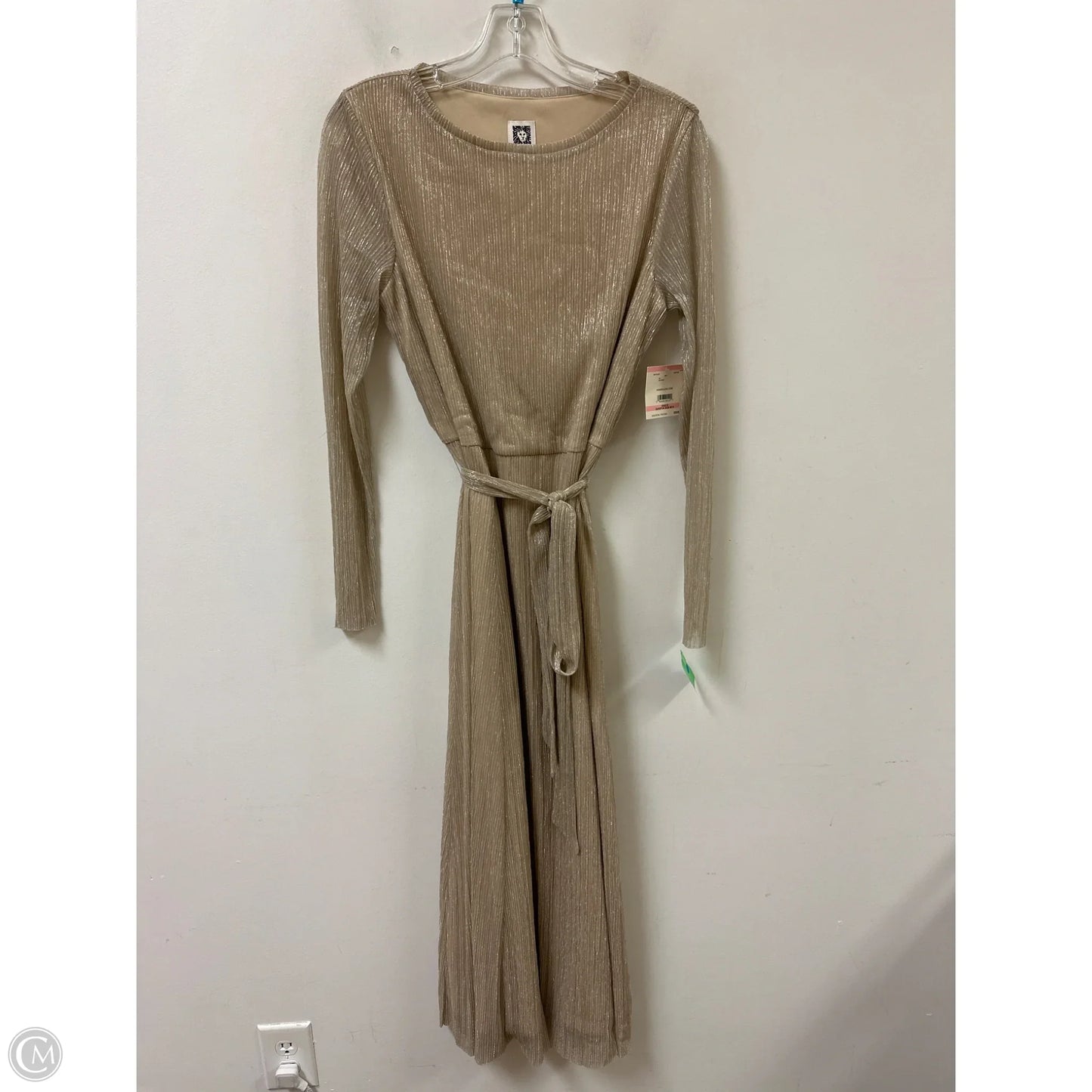 Dress Party Long By Anne Klein In Gold, Size: M