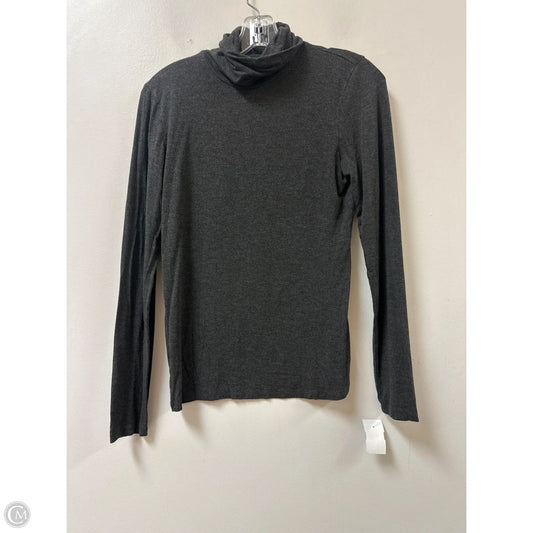 Top Long Sleeve By Saks Fifth Avenue In Grey, Size: M