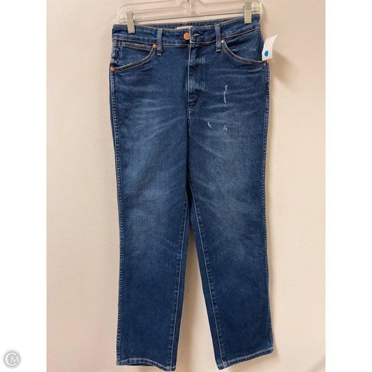 Jeans Straight By Wrangler In Blue Denim, Size: 6