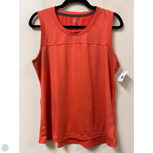 Athletic Tank Top By Athletic Works In Orange, Size: M