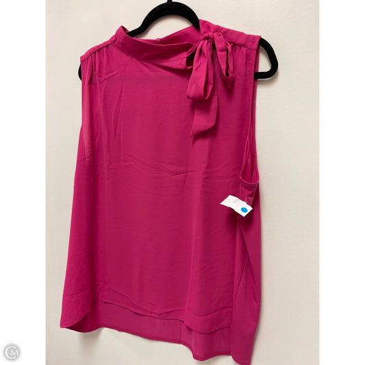 Top Sleeveless By Ann Taylor In Pink, Size: Xl