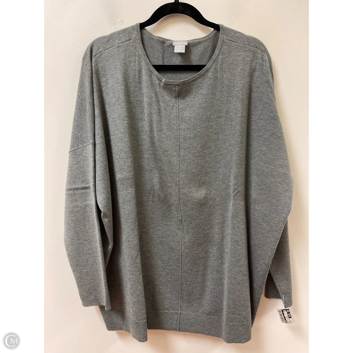 Sweater By Chicos In Grey, Size: 1x