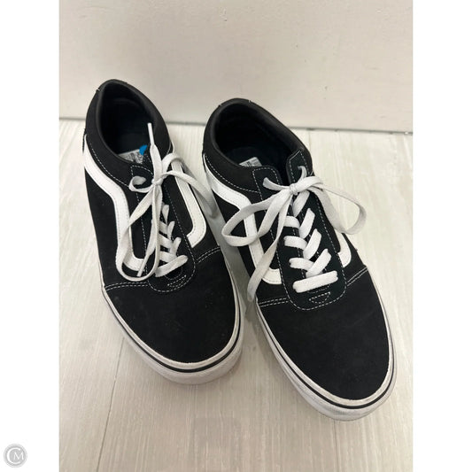 Shoes Sneakers By Vans In Black & White, Size: 10