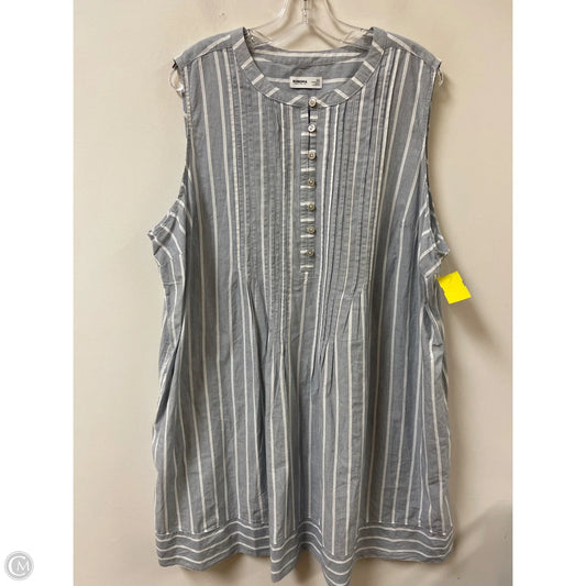 Dress Casual Short By Sonoma In Blue & White, Size: 3x