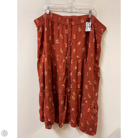 Skirt Midi By Sonoma In Brown, Size: 22