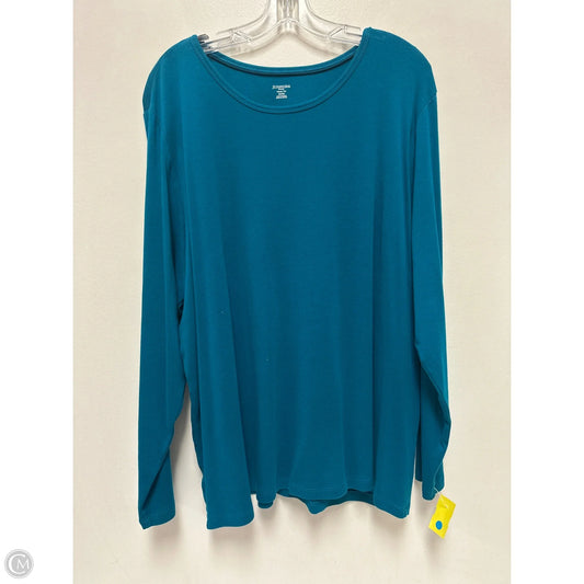 Top Long Sleeve By St Johns Bay In Blue, Size: 3x