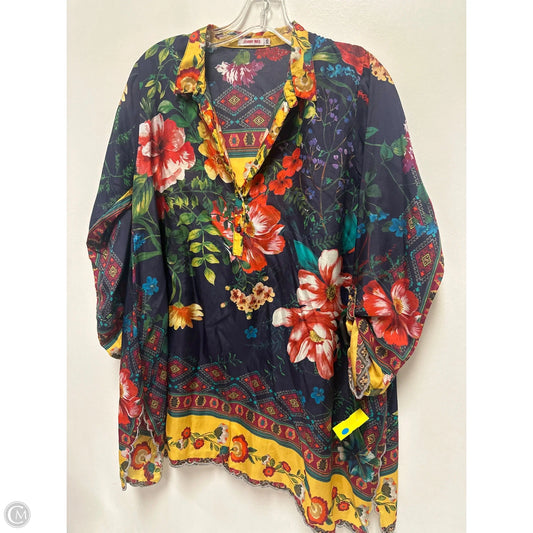Tunic Long Sleeve By Johnny Was In Floral Print, Size: Xs