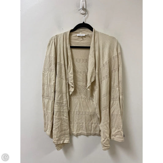 Sweater Cardigan By Calvin Klein In Cream, Size: S