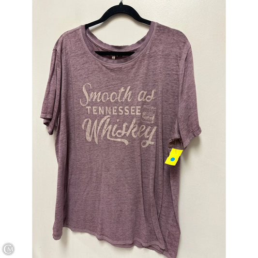 Top Short Sleeve By Cato In Purple, Size: 2x