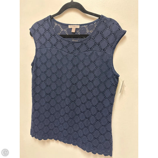 Top Sleeveless By Roz And Ali In Navy, Size: M