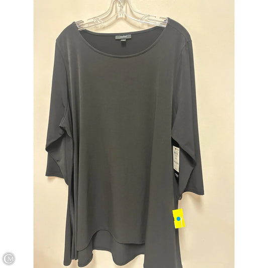 Tunic Long Sleeve By Alfani In Black, Size: 3x