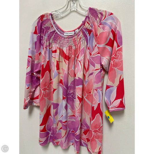 Top Long Sleeve By Susan Graver In Pink & Purple, Size: S