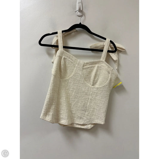 Top Sleeveless By Maeve In Cream, Size: L