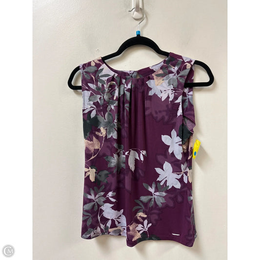 Top Sleeveless By Calvin Klein In Purple, Size: S