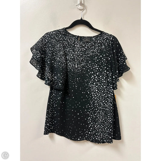 Top Short Sleeve By Worthington In Black & White, Size: S