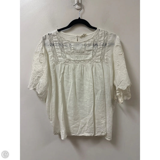 Top Short Sleeve By Ana In White, Size: Xl