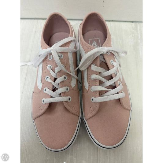 Shoes Sneakers By Vans In Pink & White, Size: 9