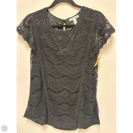 Top Short Sleeve By Isaac Mizrahi Live Qvc In Black, Size: Xs