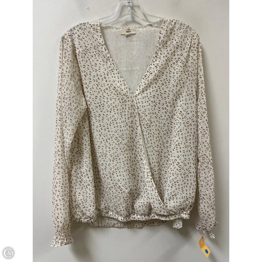 Top Long Sleeve By Entro In Animal Print, Size: S