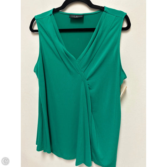 Top Sleeveless By Lane Bryant In Green, Size: L