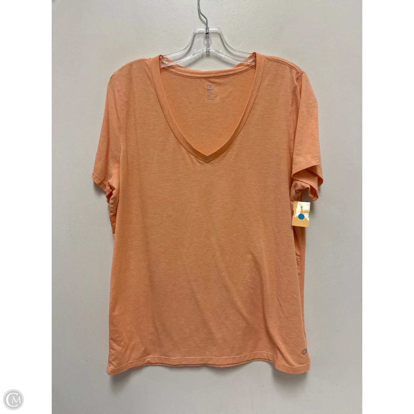 Athletic Top Short Sleeve By Gap In Orange, Size: Xl