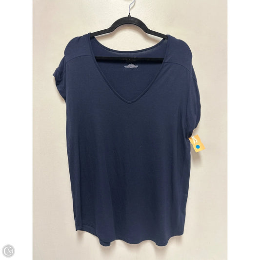 Top Short Sleeve By Apt 9 In Navy, Size: L