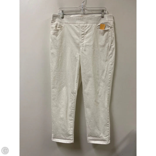 Jeans Straight By Soft Surroundings In White Denim, Size: 12