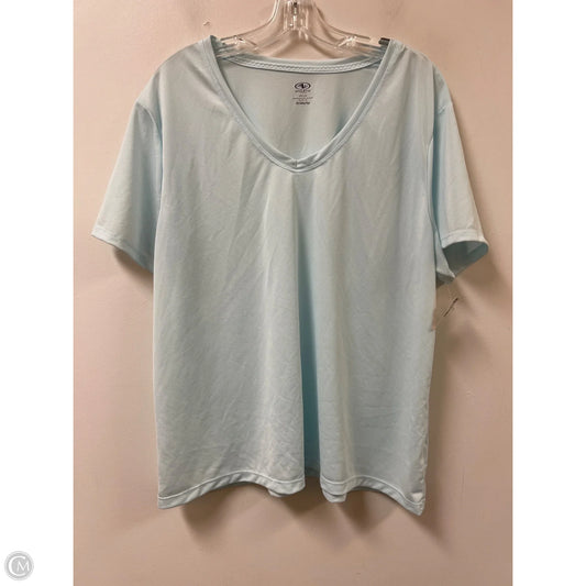 Athletic Top Short Sleeve By Athletic Works In Blue, Size: 2x