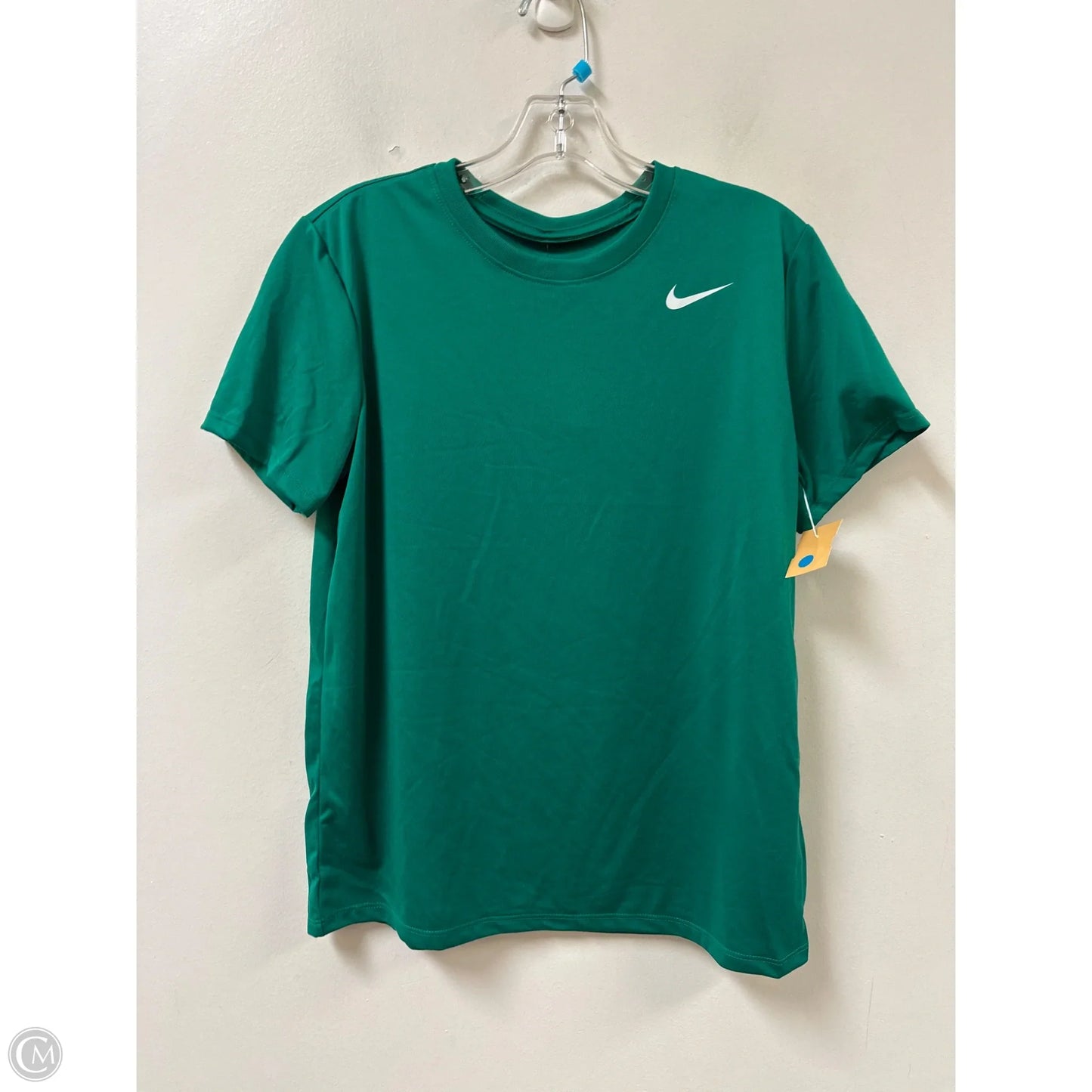 Athletic Top Short Sleeve By Nike In Green, Size: S
