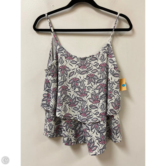 Top Sleeveless By Emmelee In Black & Pink, Size: S