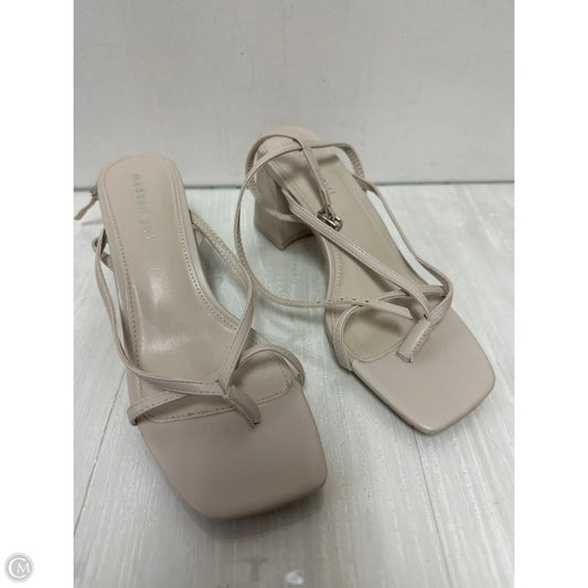 Sandals Heels Block By Madden Girl In Cream, Size: 8.5