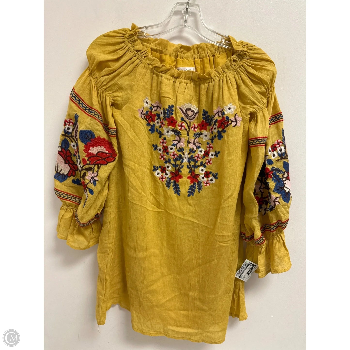 Top Long Sleeve By Clothes Mentor In Yellow, Size: S