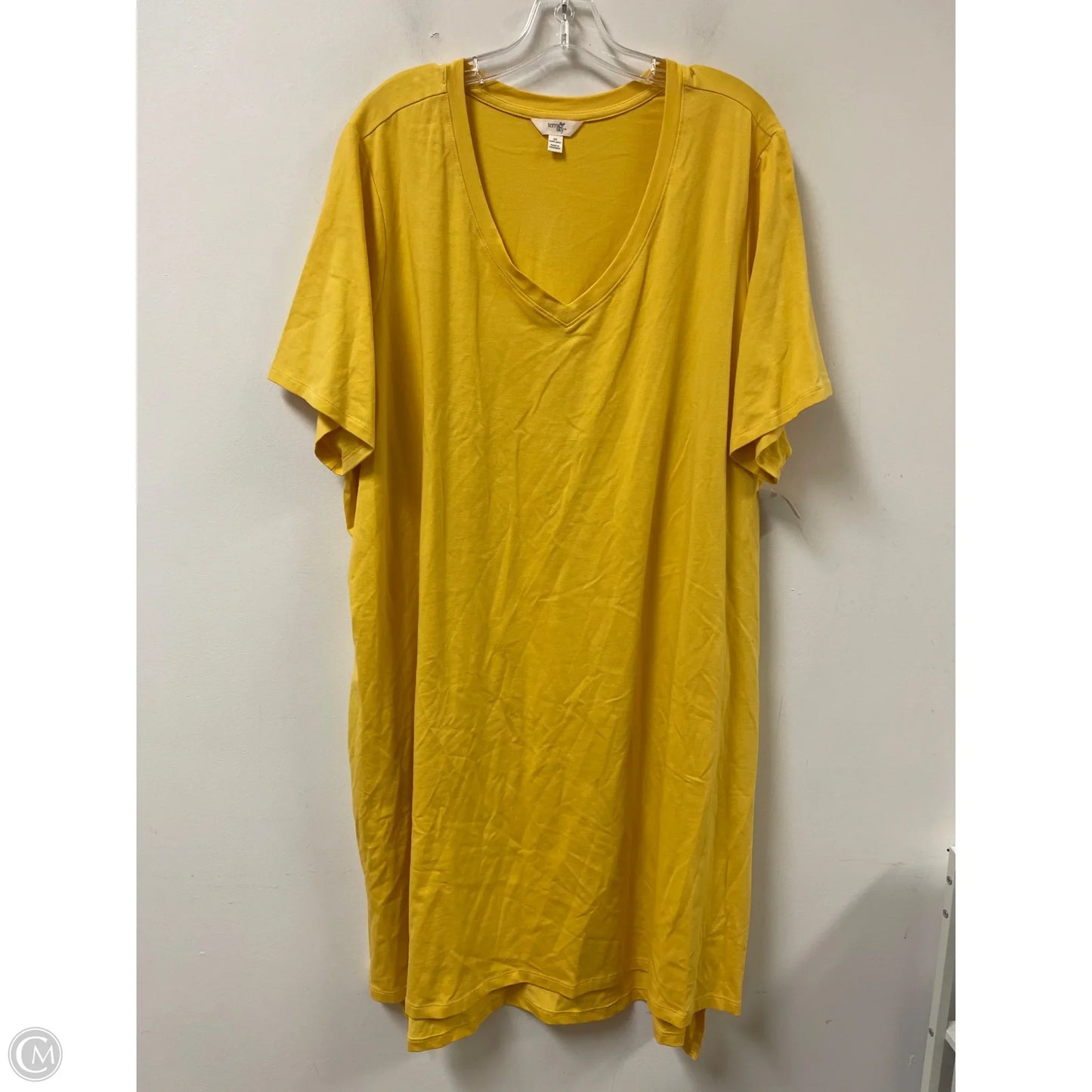 Dress Casual Midi By Terra & Sky In Yellow, Size: 3x