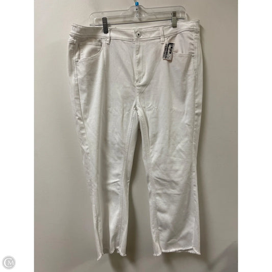 Jeans Cropped By J. Jill In White Denim, Size: 16