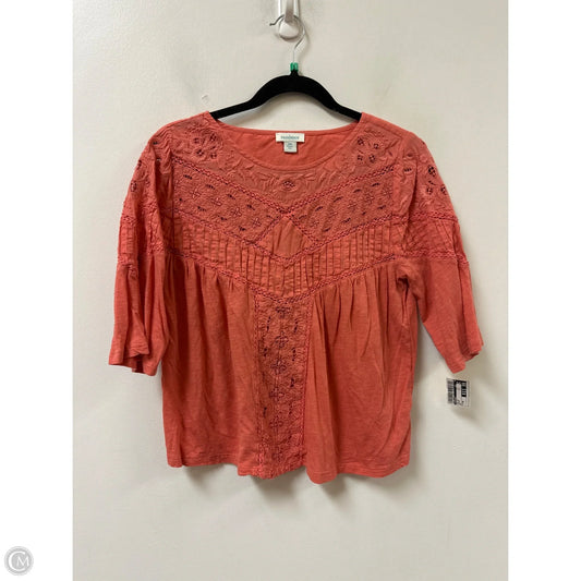 Top Short Sleeve By Sundance In Orange, Size: Mp