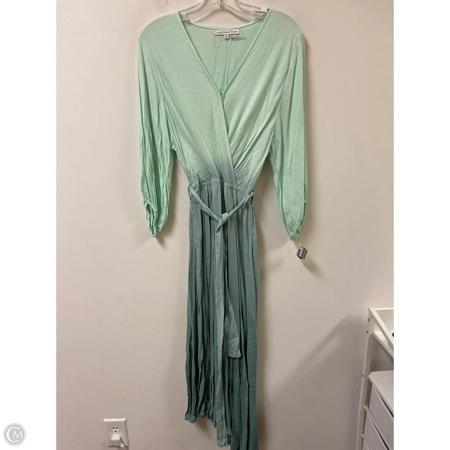 Dress Casual Midi By Young Fabulous & Broke In Green, Size: S