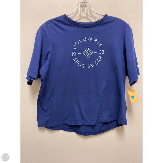 Athletic Top Short Sleeve By Columbia In Blue, Size: Xs