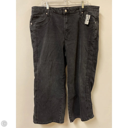 Jeans Wide Leg By Time And Tru In Grey Denim, Size: 20
