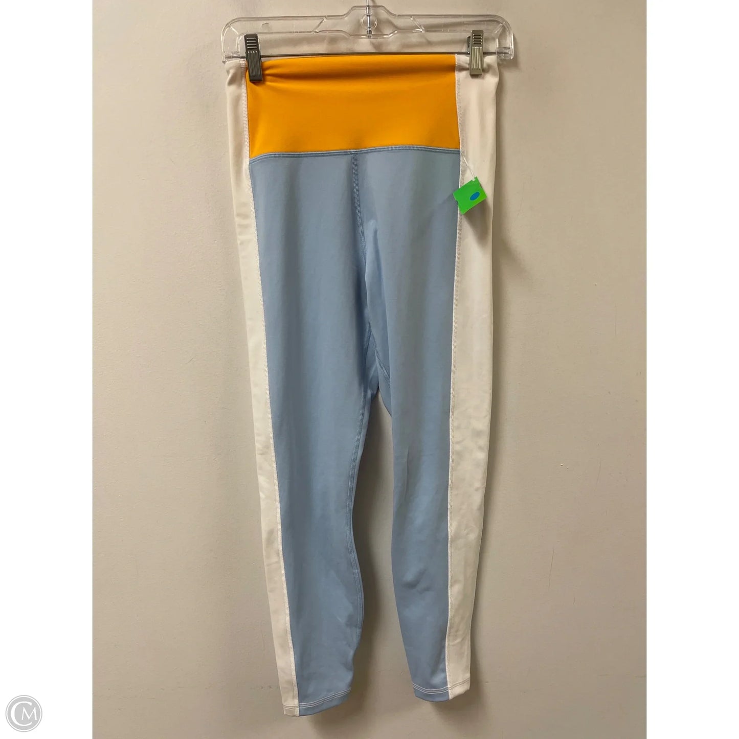 Athletic Leggings By Spiritual Gangster In Blue & Yellow, Size: M